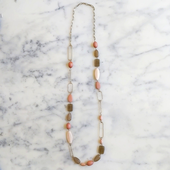 NWOT. The Limited Multiple Shapes/Colors/Materials Chained Necklace. - Picture 3 of 4